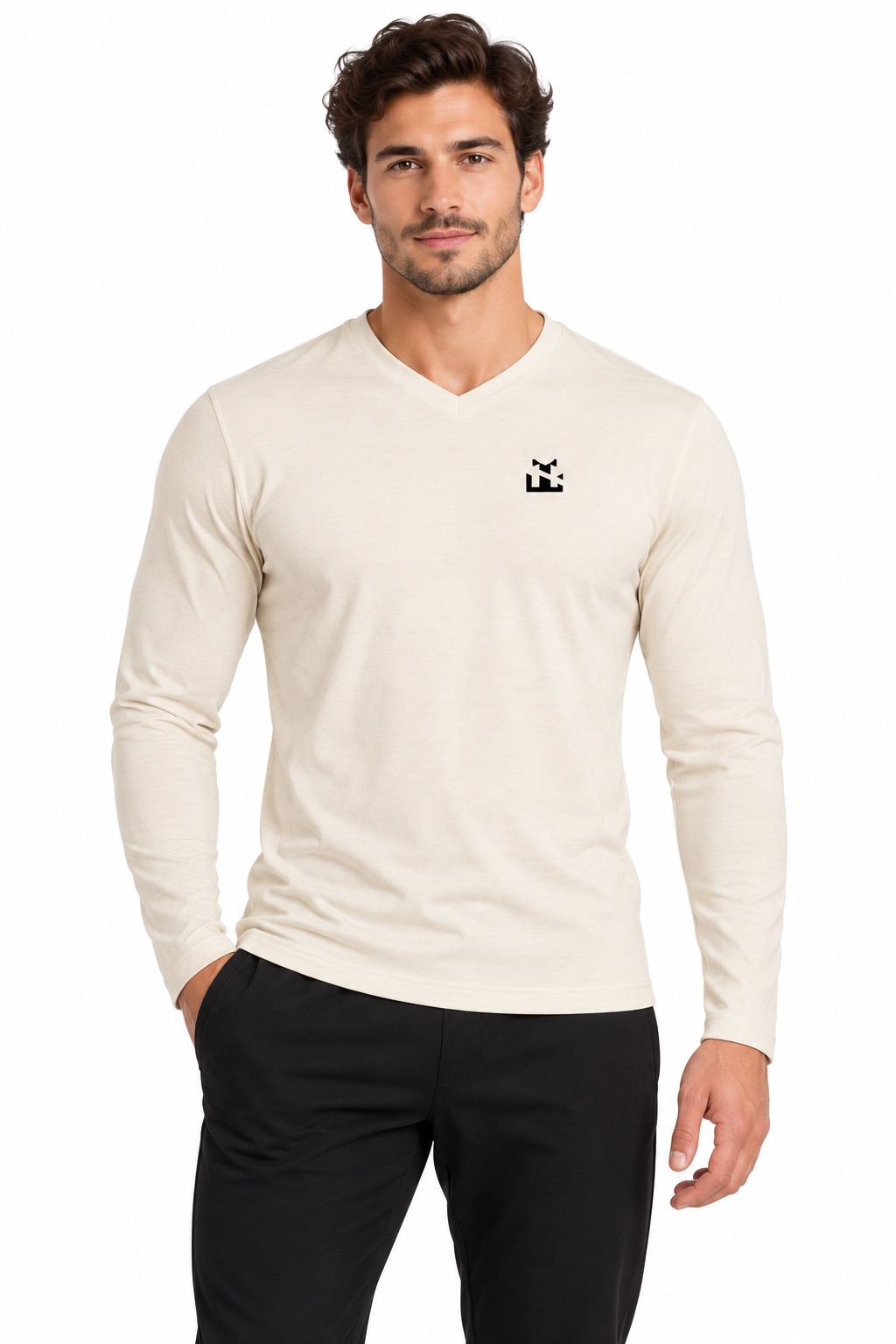 Plain Long Sleeve Shirt Men