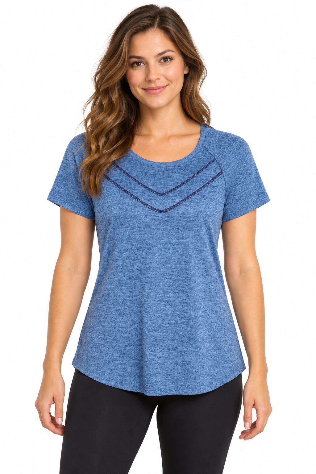 Mocha Sculpt Longline Gym Racer Top