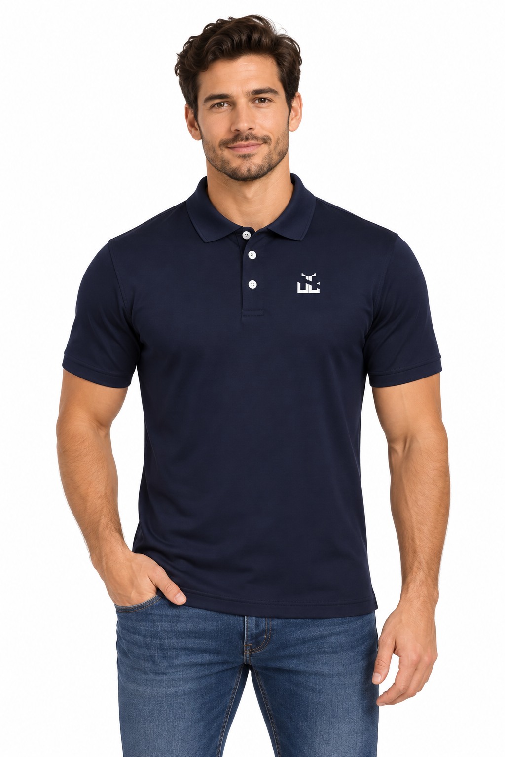 Men Short Sleeve Collared Shirt